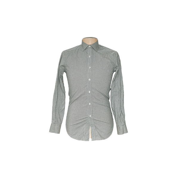 J. Crew Men's Green Tattersall Dress Shirt - Picture 1 of 4